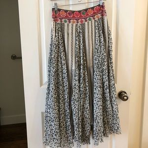 Free People One Ananda Print Maxi Skirt S/P